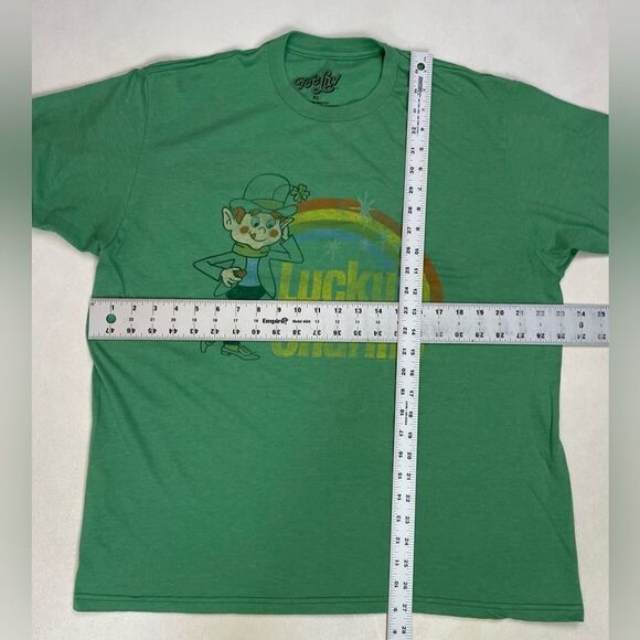 Lucky Charms Cereal Graphic T-shirt Men XL Green Short Sleeve - Picture 5 of 5